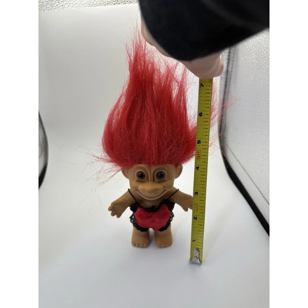 Vintage RUSS Troll Doll Sexy Valentine's Day Lingerie Red Hair 1990s 4.5
